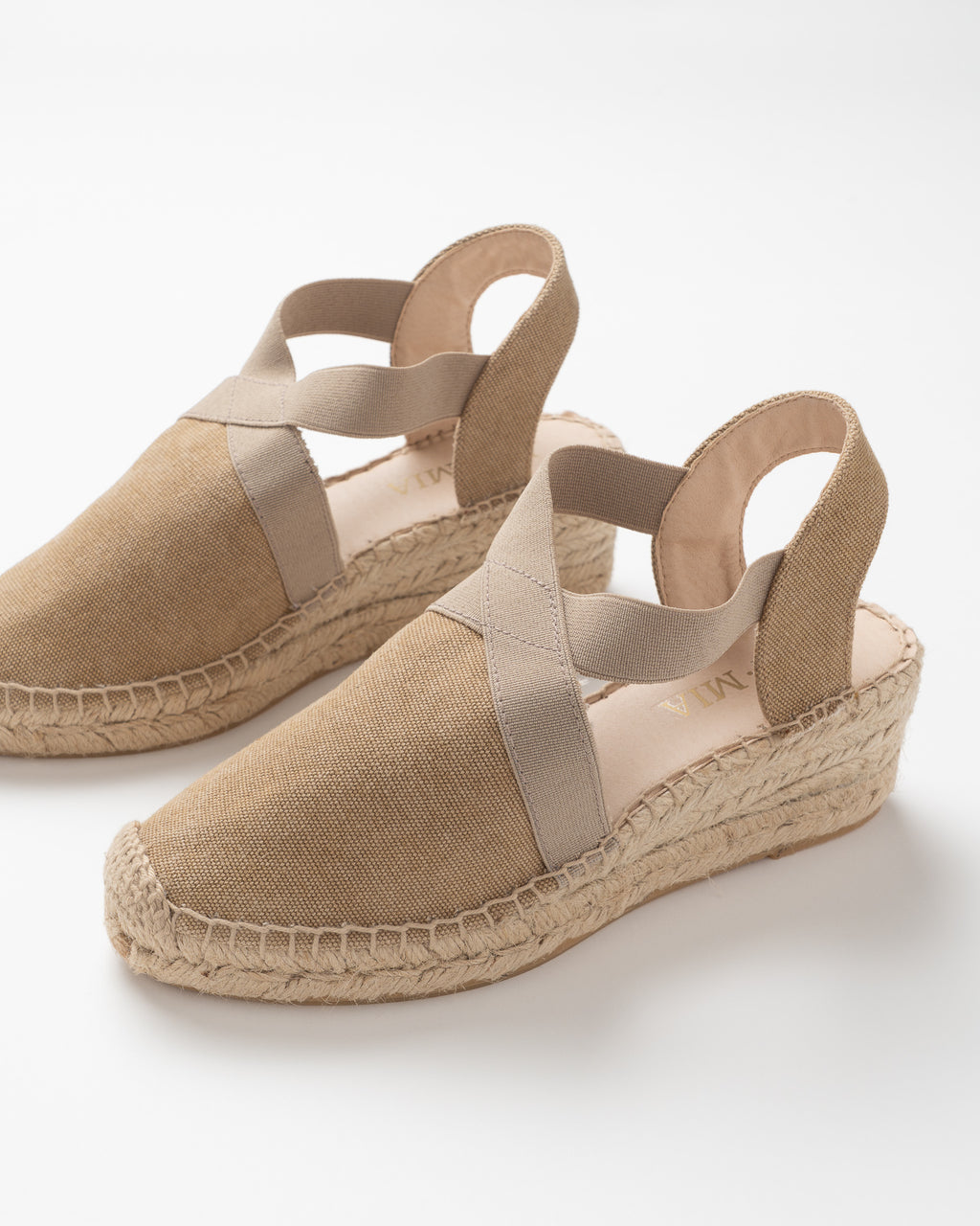 Beige Espartina Low Wedge Espadrilles