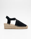 Black Espartina Low Wedge Espadrilles