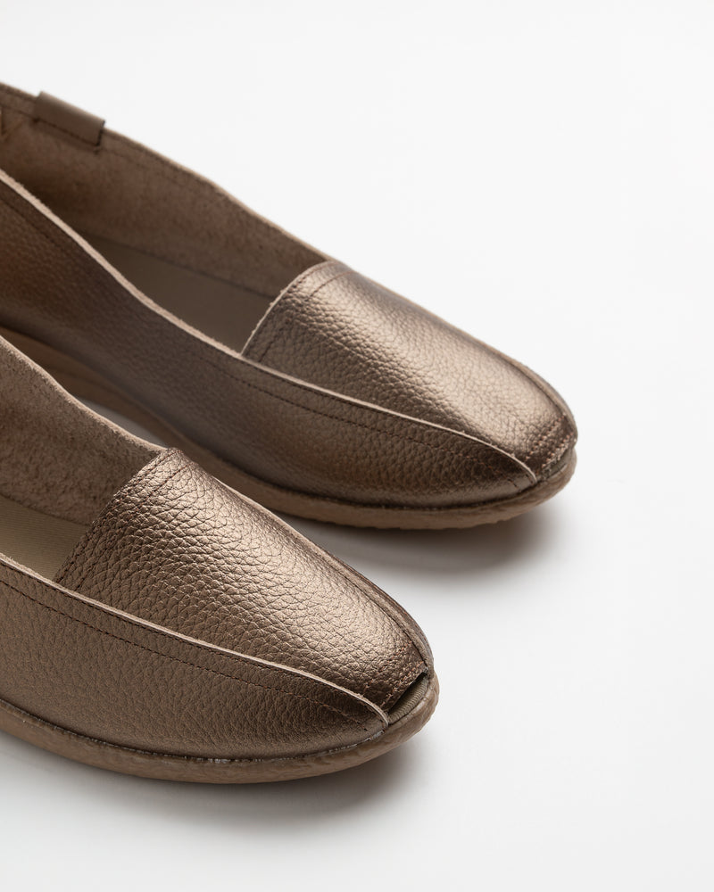 Basic Bronze Leather Espadrille