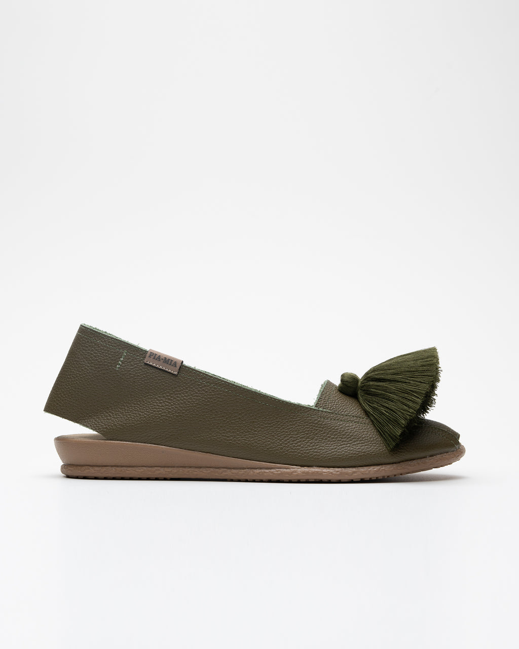 Verde Pino Leather Espadrille