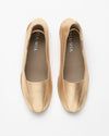 Basic Folia Gold Leather Espadrille