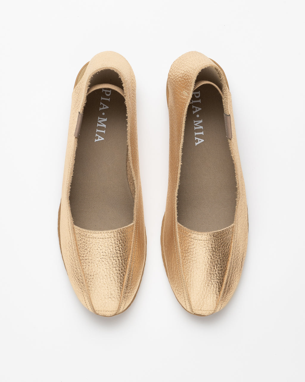 Basic Folia Gold Leather Espadrille