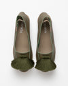 Verde Pino Leather Espadrille